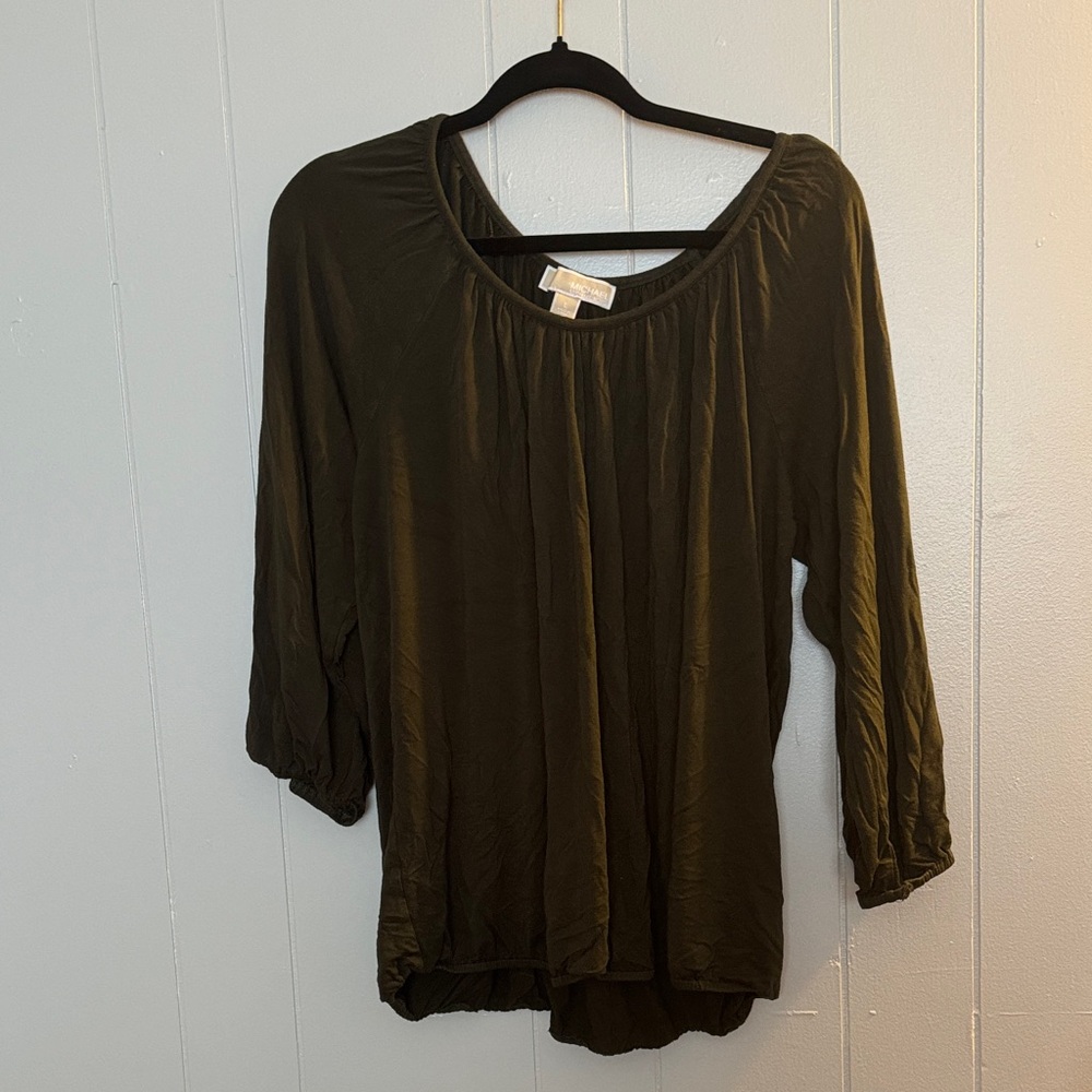 Michael Kors Dark Olive Blouse